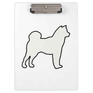 Porte-bloc Crème silhouette de Shiba Inu