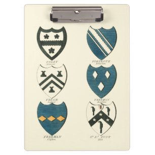 Porte-bloc Crêtes de famille de diverses Chambres anglaises