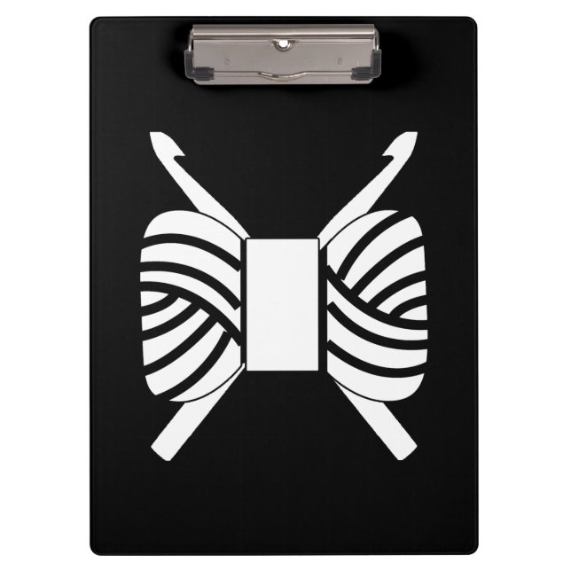 Porte-bloc Crochet Hooks & Yarn Crafts {Dark} (Devant)