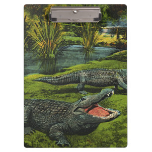 Porte-bloc Crocodiles, Animaux Reptiles de la Vie Marine Vint