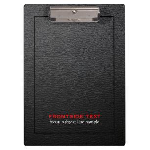 Porte-bloc Cuir noir texture vintage