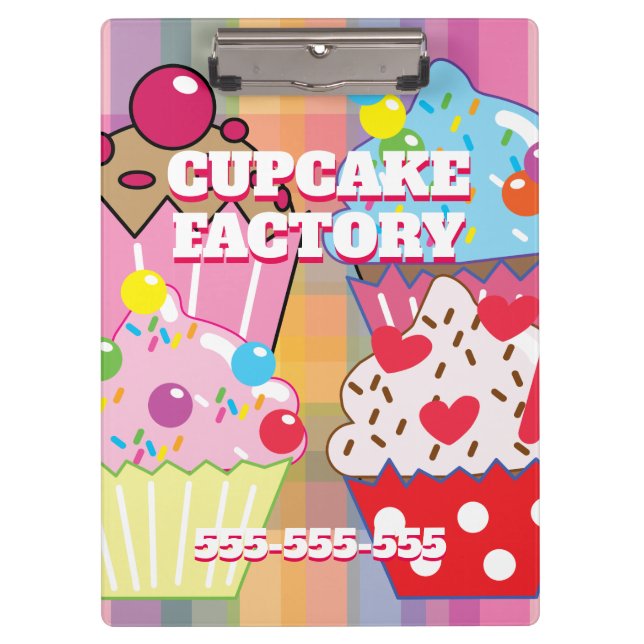 Porte-bloc CUPCAKE FACTORY Menu (Devant)