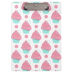 Porte-bloc Cupcakes rose et turquoise, Motif Cupcake