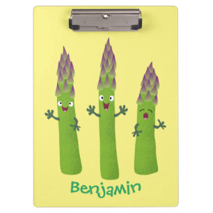 Porte-bloc Cute asperges chantant un trio végétal dessin anim