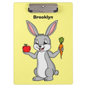 Porte-bloc Cute bunny rabbit with vegetables