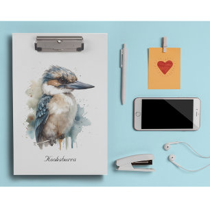 Porte-bloc Cute Kookaburra sur une branche, personnalisé