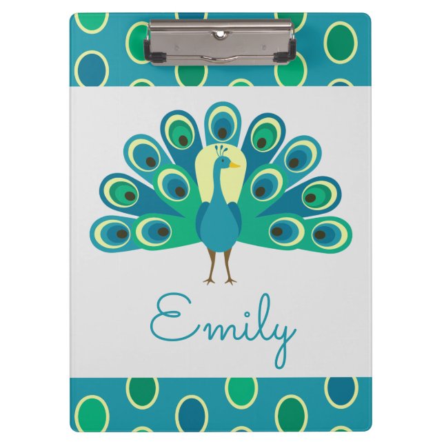 Porte-bloc Cute Peacock Porte - bloc personnalisé (Devant)