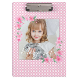 Porte-bloc Cute Personnalisée une photo rose