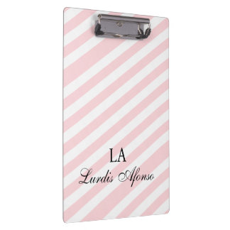 Porte-bloc Cute Pink & White Stripe Clipboard 