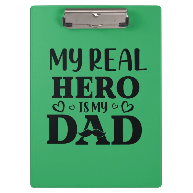 Porte-bloc Daddy Gift My Real Hero Is My Hero (Devant)