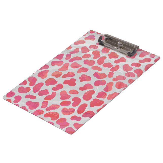 Porte-bloc Dalmatie rose et blanc avec monogramme (Incliné)