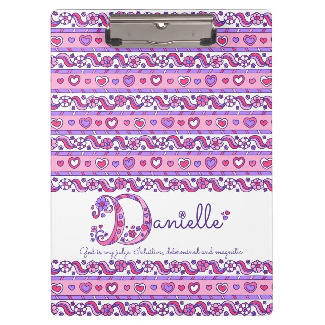 Porte-bloc Danielle nom signifiant doodlettre D porte - bloc (Devant)