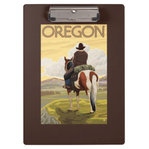 Porte-bloc De cowboy affiche de Vintage voyage à cheval