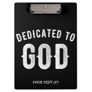 PORTE-BLOC DÉDIÉ À DIEU PERSONNALISABLE COOL TEXTE BLANC