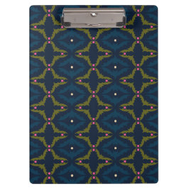 Porte-bloc Deep Blue Retro Vintage Pattern 