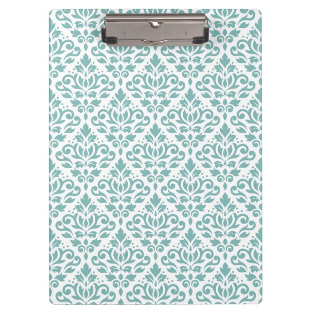 Porte-bloc Défiler Damask Motif Turquoise (Devant)