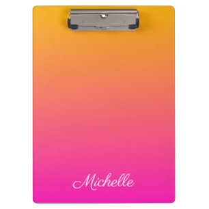 Porte-bloc dégradé jaune et rose ombre
