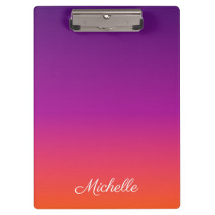 Porte-bloc dégradé violet, rose et orange foncé