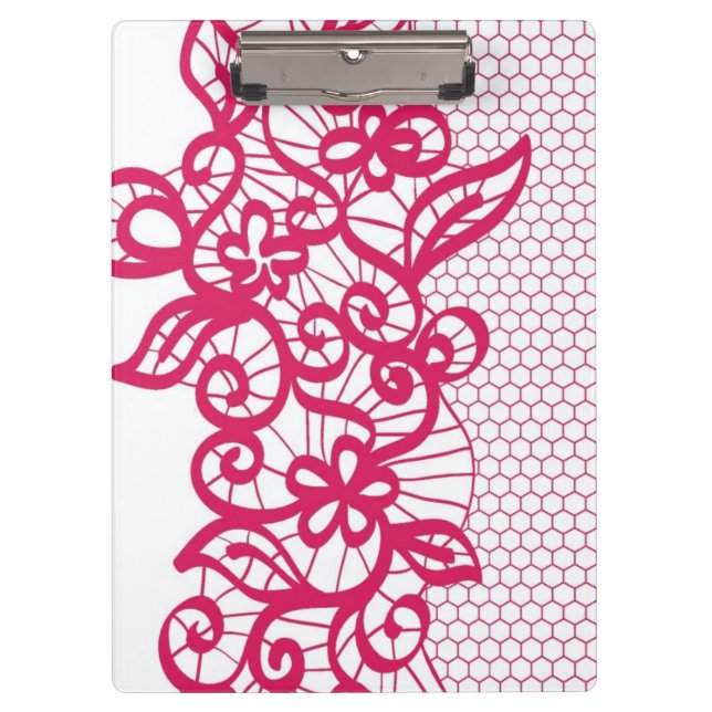 Porte-bloc Dentelle rouge (Devant)