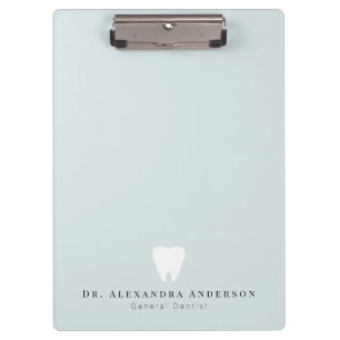 Porte-bloc Dentiste Dents Blanches Bleu Clair