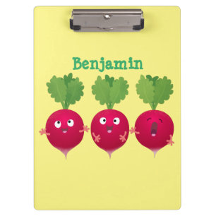 Porte-bloc Des radis mignons chantant des légumes de dessin a
