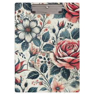 Porte-bloc Design Abstrait de fleurs roses. Motif avec