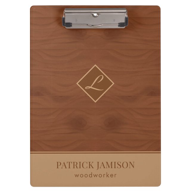 Porte-bloc Design En Bois Avec Logo (Devant)