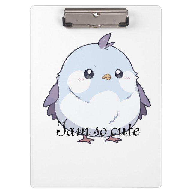 Porte-bloc Dessin d'oiseau Cute Kawaii Chubby - adorable Past (Devant)