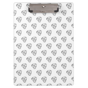 Porte-bloc dessin pitbull simple amoureux des chiens noir bla