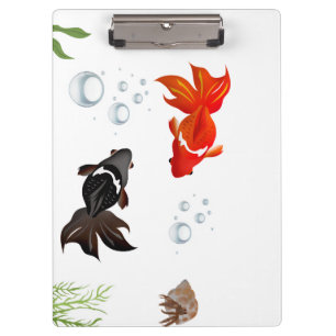 Porte-bloc Deux jolis poissons koi jouent dans l'eau