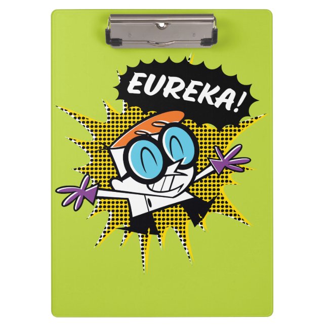 Porte-bloc Dexter "Eureka!" Halftone Callout Graphic (Devant)