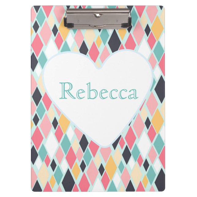 Porte-bloc Diamants colorés (Devant)