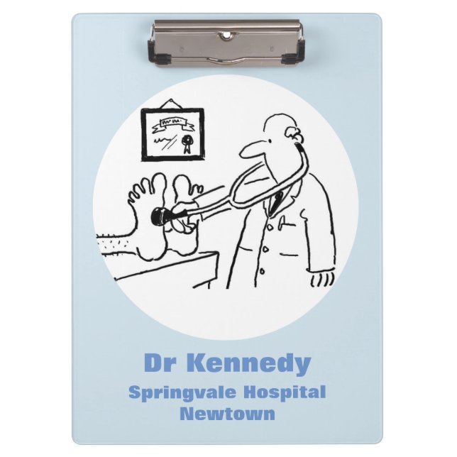 Porte-bloc Docteur avec pied de contrôle de stéthoscope (Devant)