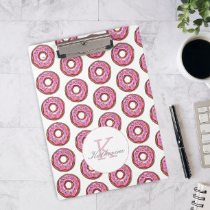 Porte-bloc Donut Sweet Girl Sprinkings Motif Nom personnalisé