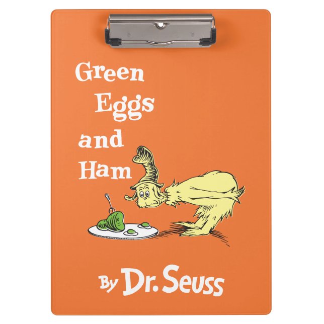 Porte-bloc Dr Seuss | Oeufs verts et jambon (Devant)