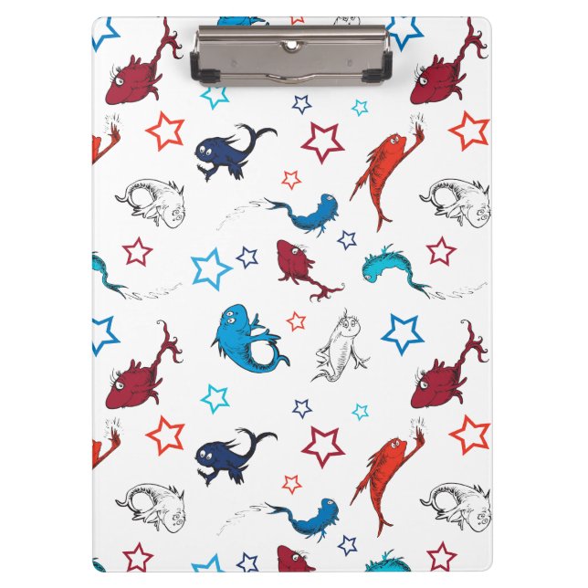 Porte-bloc Dr. Seuss | Un Poisson Deux Poissons Motif Étoile (Devant)