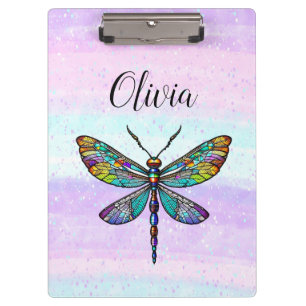 Porte-bloc Dragonfly en verre coloré ailes