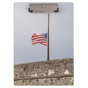 Porte-bloc Drapeau américain en demi-mât