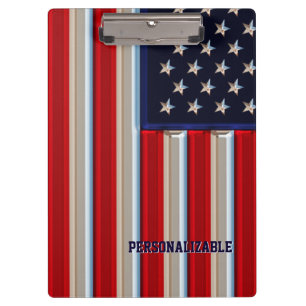 Porte-bloc Drapeau américain métallique