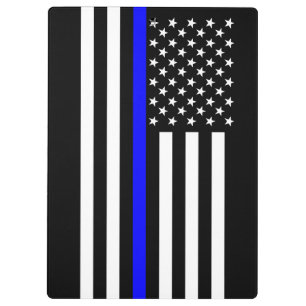 Porte-bloc Drapeau américain Symbole de la Ligne Bleue Mince