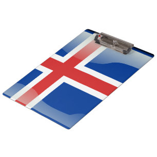 Porte-bloc Drapeau brillant islandais
