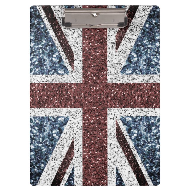 Porte-bloc Drapeau du Royaume-Uni Rustic vintage scintille pa (Devant)