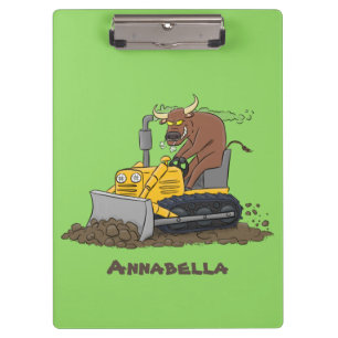 Porte-bloc Drôle bulldozer de conduite de taureaux
