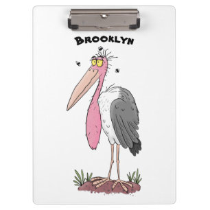 Porte-bloc Drôle dessin animé de cigogne en marabou