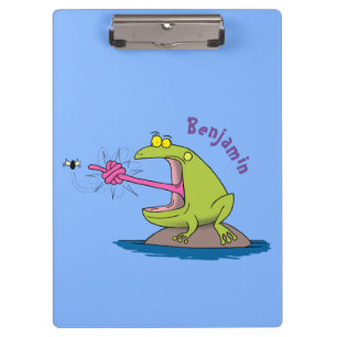 Porte-bloc Drôle dessin animé de grenouille et mouche