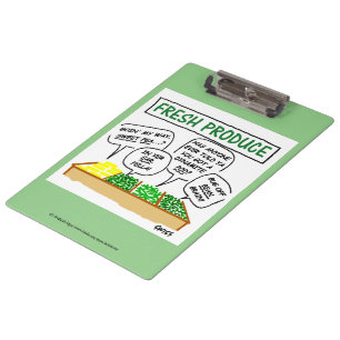 Porte-bloc Drôle Green Grocer Supermarket Manager Cartoon