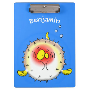 Porte-bloc Drôle poisson poivron porc-épic caricature poisson