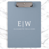 Dusty Blue minimaliste moderne Monogramme élégant