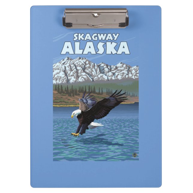 Porte-bloc Eagle chauve plongeant - Skagway, Alaska (Devant)