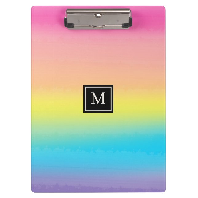 Porte-bloc Ecole Monogramme Arc-en-ciel (Devant)